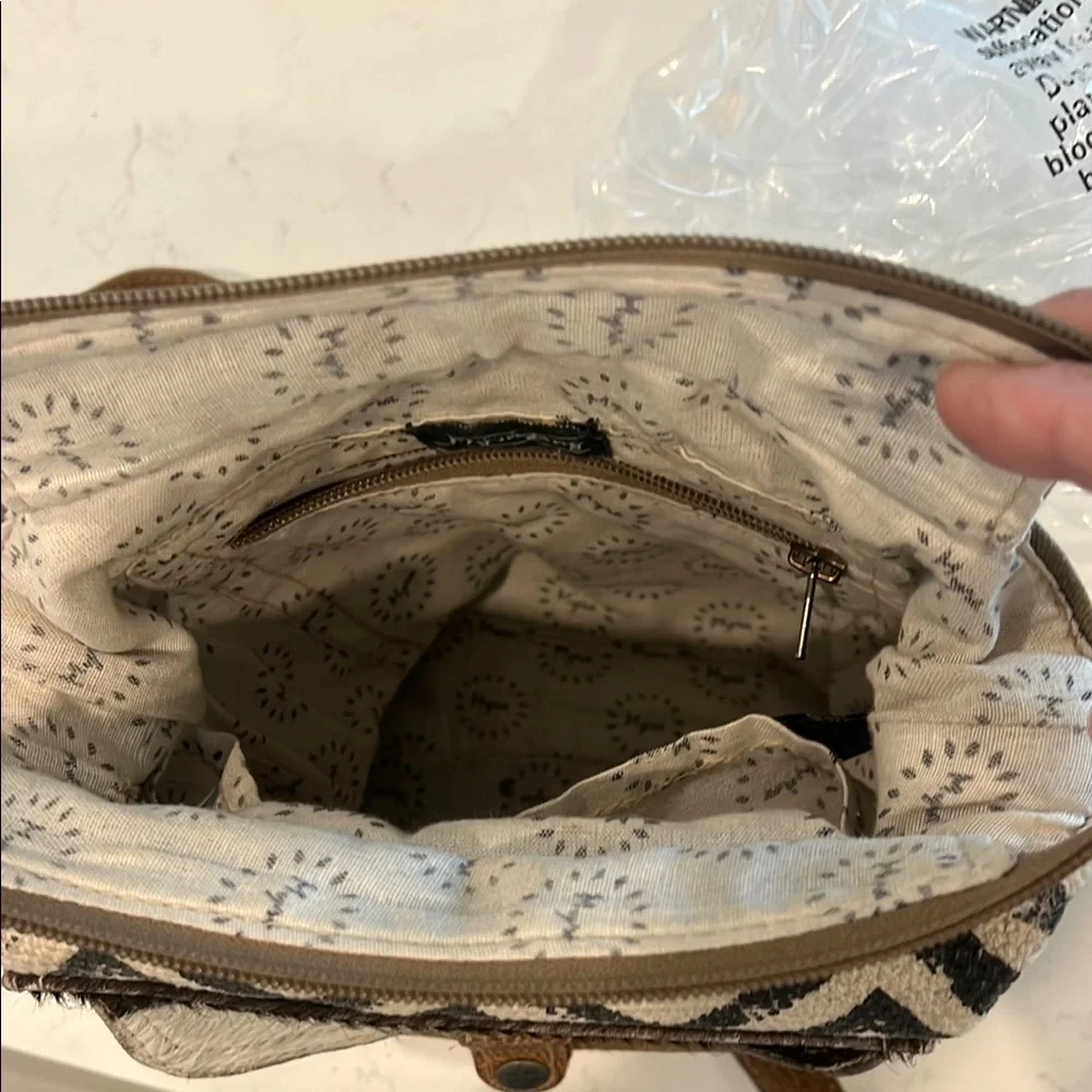 Myra Bag Black and Brown Crossbody Bag - Picture 6 of 6
